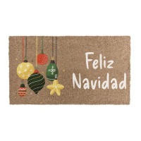 Felpudo Feliz Navidad de adornos navideños