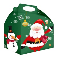 Caja de Santa Claus para dulces de 20 x 16 x 11 cm - 12 unidades