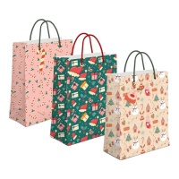 Bolsa regalo de 45 x 33 x 10 cm de diseños navideños surtidos - 1 unidad