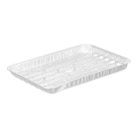 Envase de 34 x 23 x 2,5 cm desechable de grill - 4 unidades