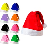 Gorro de Papá Noel de colores - 1 unidad