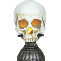 Calavera y base con luz y sonido de 28 cm