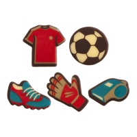 Figuras de chocolate blanco de fútbol - Dekora - 50 unidades