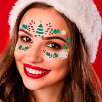 Joyas adhesivas faciales de Navidad