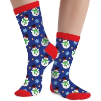 Calcetines de muñecos de nieve navideños infantiles - 1 par