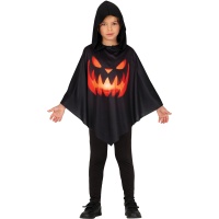 Poncho de calabaza siniestra infantil