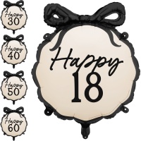 Globo de Elegant Birthday de 53 x 47 cm - 1 unidad