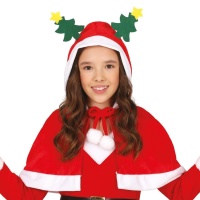 Capa de Papá Noel con árboles de Navidad infantil