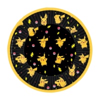Platos de Pokemon Picachu de 18 cm - 8 unidades
