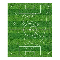 Servilleta de campo de fútbol de 20 x 16,5 cm - 20 unidades