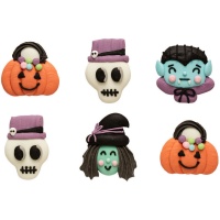 Figuras de azúcar de Halloween surtidas - 6 unidades