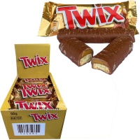 Twix de chocolate con leche y caramelo - 25 unidades