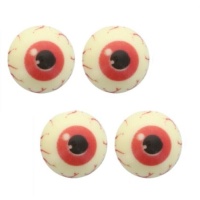 Figuras de chocolate blanco de mitad de ojo de Halloween - 25 unidades