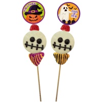 Brocheta de calavera con chuches de Halloween - 1 unidad