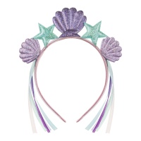 Diadema de Sirena con tiras de colores