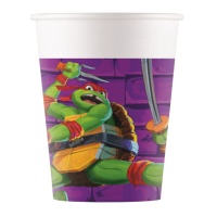 Vasos de Tortugas Ninja lila de 200 ml - 8 unidades