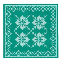 Servilletas de Nordic verde de 16,5 cm - 30 unidades