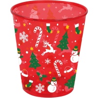 Vaso navideño rojo de 10 cm