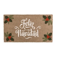 Felpudo Feliz Navidad de muérdago