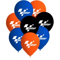 Globos de látex de Moto GP - 8 unidades