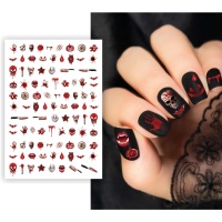 Pegatinas para uñas de Halloween ensangrentadas - 108 pegatinas