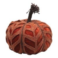 Calabaza de fieltro y tela de 25 x 21 cm - 1 unidad