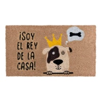 Felpudo Soy el rey de la casa perro