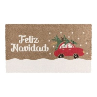 Felpudo Feliz Navidad coche navideño