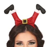 Diadema de piernas de Papá Noel