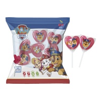 Piruletas de caramelo de corazón de la Patrulla Canina de 14 gr - 7 unidades