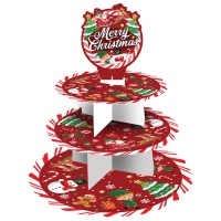 Soporte para cupcakes de Merry Christmas de 40 x 30 cm