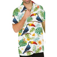 Camisa hawaiana tucán para adulto