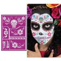 Plantilla de maquillaje de Catrina infantil