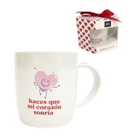 Taza de 355 ml Haces que mi corazón sonría