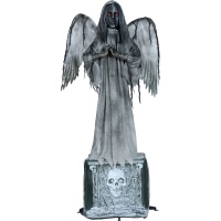 Estatua de ángel de muerte con luz, sonido y movimiento de 1,70 m