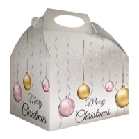 Caja de bolas de Navidad para dulces de 20 x 16 x 11 cm - 12 unidades