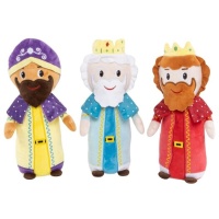 Peluche de Reyes Magos en pack de 20 cm - 3 unidades