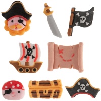 Figuras de azúcar de Piratas de 4 cm - 48 unidades