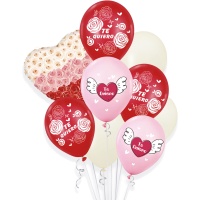 Bouquet de globos de San Valentín Rosas - 9 unidades