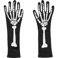 Guantes de esqueleto fosforescentes de 39,5 cm