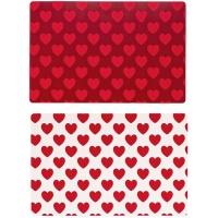 Mantel individual de 43 x 28 cm Corazones - 1 unidad