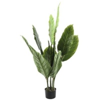 Planta artificial tropical con macetero negro de 1,40 m