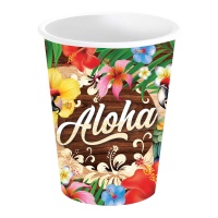 Vasos de Tropical Aloha de 240 ml - 6 unidades