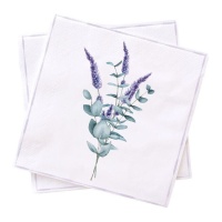 Servilletas de lavanda de 16,5 cm - 20 unidades