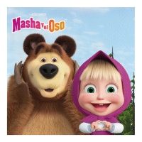 Servilletas de Masha y el oso de 16,5 cm - 20 unidades