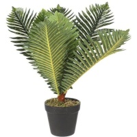 Planta artificial palmera tropical con macetero negro de 50 cm